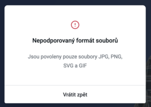 Nepodporovaný formát súborov