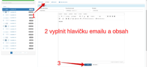 Vypĺňanie hlavičky e-mailu a obsahu v Mail Klerk