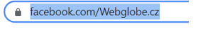 Odkaz na profil Webglobe na Facebooku