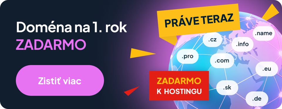 Webglobe ponúka doménu k hostingu na prvý rok zadarmo